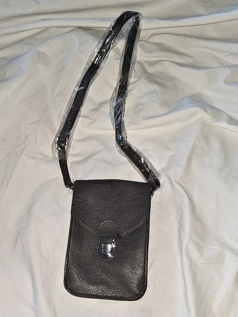 Gray Touch Screen Phone Crossbody